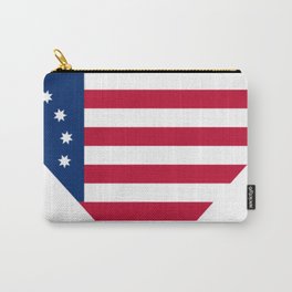 United States Bennington '76 Flag Heart Carry-All Pouch | Digital, Unitedstates, International, Banner, Flag, Graphicdesign, America, Heart, Frederickholiday, Love 