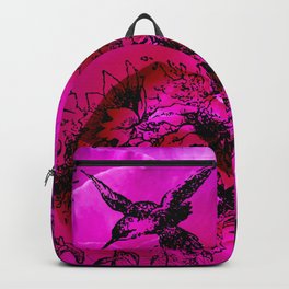 Hummingbird magenta rose  Backpack | Singlerose, Girlpower, Plant, Exoticbird, Bloom, Tropicalvibes, Floraldesign, Romance, Blooming, Gardenflowers 