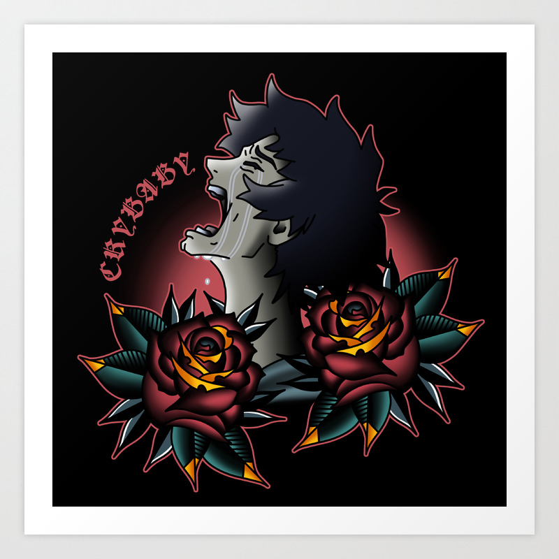 Wallpaper Devilman Crybaby Flash Art Print By Scarylarry Society6 For Android Free