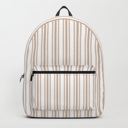 Trendy Large Beige Burlap French Mattress Ticking Double Stripes Backpack | Graphicdesign, Burlapandwhite, Pattern, Beigeandwhite, French, Mattress, Ticking, Stripe, Beigeburlap, White 
