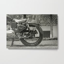 The Vintage Royal Enfield Bullet 350 Motorcycle Metal Print | India, Hdr, Thegreatbritain, Bullet, Vintage, Classicmotorcycle, Retro, Britishbikes, Digital, Uk 