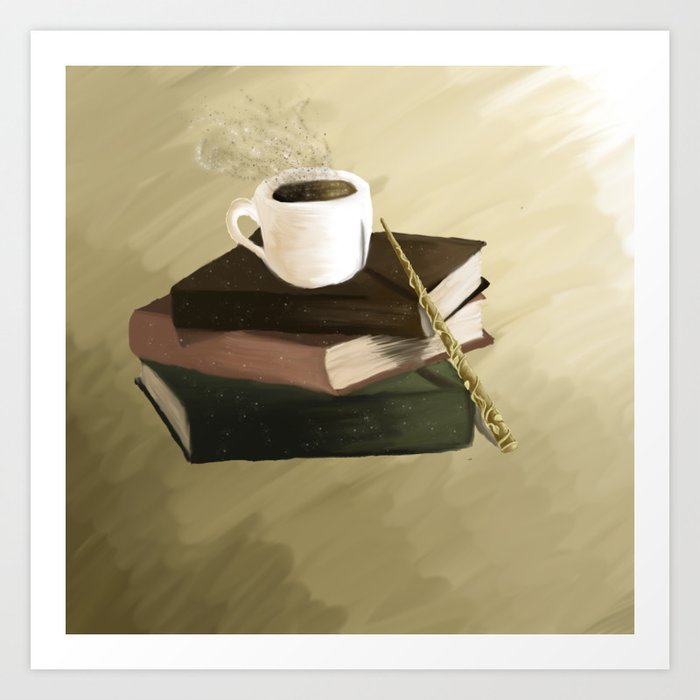 Books and coffee Art Print | Book-themed Art Prints from Society6 | Sincerely Yasmin