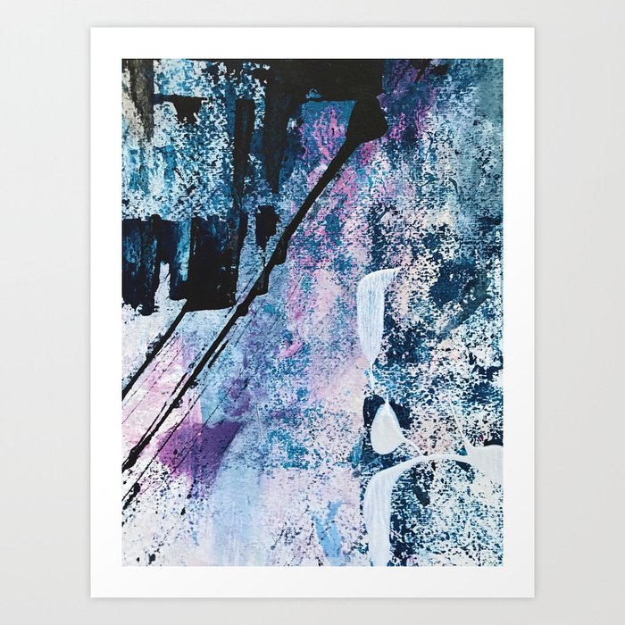 Breathe 4 Colorful Abstract In Black Blue Purple Gold And