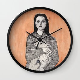 Clarice Wall Clock | Movies, Drawing, Watercolor, Jodiefoster, Nature, Claricestarling, Hannibal, Lamb, Woman, Portrait 