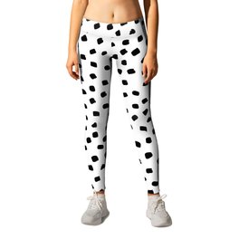 Dalmatian Dots Black White Spots Leggings | Blackdots, Dalmatian, Flecks, Black And White, White, Curated, Graphicdesign, Spots, Bandw, Cow 