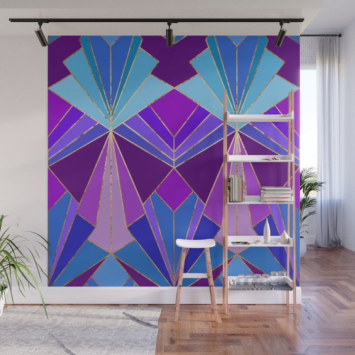 Peacock Art Deco Large Scale Wall Mural by Wellington Boot Society6