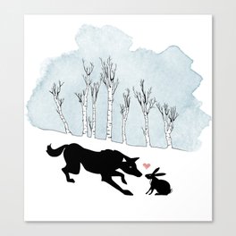 Wolfy Valentine Canvas Print
