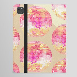 Disco Ball – Pink Ombré iPad Folio Case | Love, Flowerpower, Dancing, Catcoq, Retro, 60S, Vintage, Peace, Rainbow, Party 