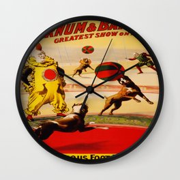 Vintage poster - Circus Wall Clock | Clowns, Fun, Circus, Sideshow, Classic, Hip, Advertising, Cool, Dogs, Colorful 