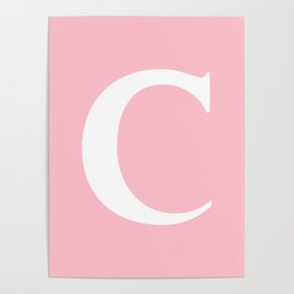 C MONOGRAM (WHITE & PINK) Poster