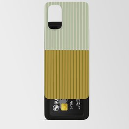 Color Block Lines XXI Moss Android Card Case | Bold, Stripes, Colors, Minimal, Curated, Modern, Abstract, Vintage, Midcentury, Line 