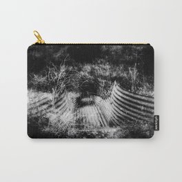 Creepy Runoff Drain Carry-All Pouch | Black and White, Scary, Photo, Abstract 