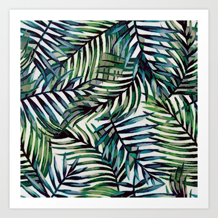 Palm Leaves Abstract Art Print By Judypalkimas Society6