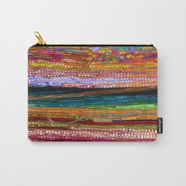 Indian Colors Carry-All Pouch | Pattern, Color, Orange, Bright, Abstract, Photo, Vintage, Rainbow, Retro, Stripes 