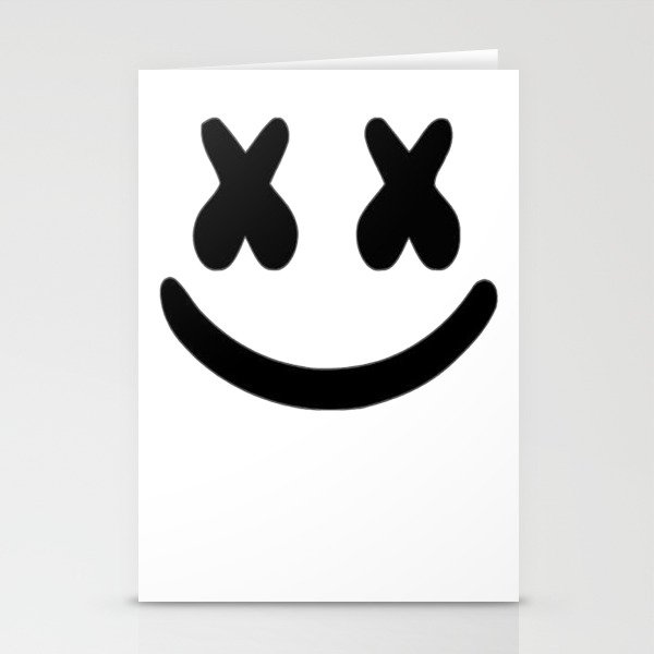 Marshmello Face Black Stationery Cards By Bugugan999 Society6