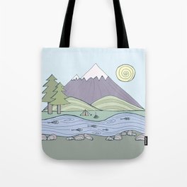 Camping in the Forest Tote Bag