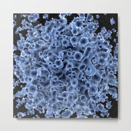 Black and Blue Blobs Metal Print | Graphicdesign, Impressionistic, Bacteria, Virus, Life, Weird, Wild, Microscopic, Splotch, Trippy 