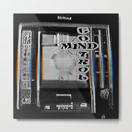 Mind Control Metal Print | Trippy, Black And White, Graphicdesign, Glitchart, Rainbow, Typography, Aiart, Digital, Mindcontrol, Glitch 