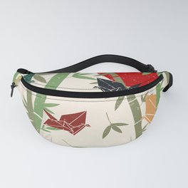 Calming Bamboo and Cranes  Fanny Pack