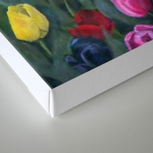 Dutch Tulips Bright Colorful Flower Painting Canvas Print By