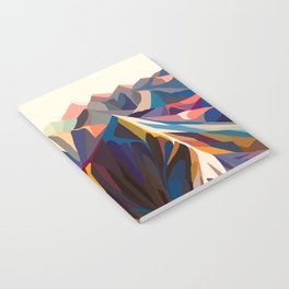 Mountains original Notebook | Mosaic, Graphicdesign, Hills, Curated, Colorful, Graphic, Landscape, Nature, Kaleidoscope, Illustration 