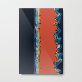 Fire goddess kisses the ocean Metal Print | Abstractpillow, Volcano, Wallhanging, Blueshowercurtain, Servingtray, Graphicdesign, Ocean, Abstracttapestry, Lava, Orange 