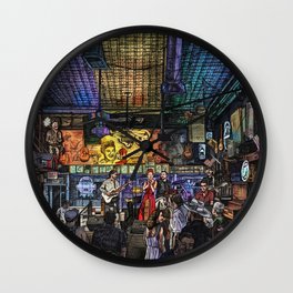 Moonshine and Country Rhymes Wall Clock | Nashville, Music, July4Th, Usa, America, Drums, Robertswesternworld, Digital, Colourful, Bands 