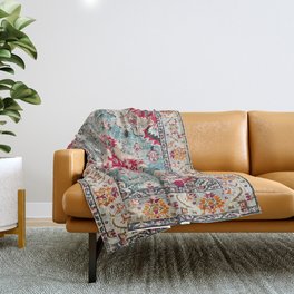N132 - Heritage Oriental Traditional Vintage Moroccan Style Design Throw Blanket