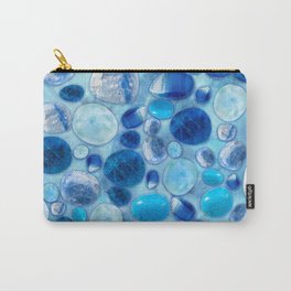 Blue Tumbled Gemstones abstract Carry-All Pouch