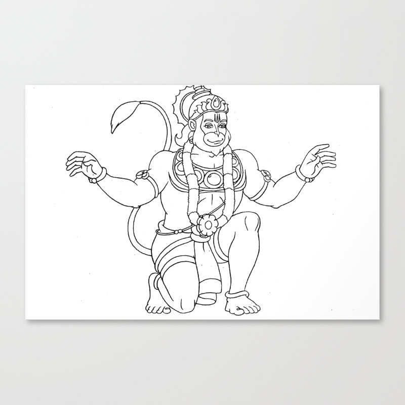 lord hanuman painting Canvas Print by princepromotion | Society6