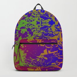 IL GIRO DEL MONDO Backpack | Colors, Cool, Digital, Green, Violet, Texture, Fashion, Pattern, 70S, Yellow 