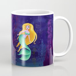 Sweet Siren Of The Sea Coffee Mug | Sea, Sparkles, Sealife, Girl, Mermaid, Underwater, Cute, Ocean, Fishtail, Art 