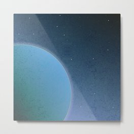 Out There Metal Print | Poster, Gravity, Planets, Illustration, Painting, Blue, Realism, Print, Digital, Space 