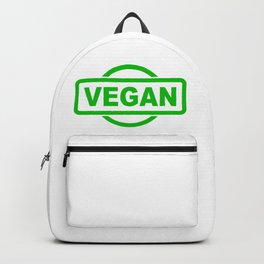 Vegan Green Rubber Stamp Backpack | Shopping, Shop, Label, Fruit, Inked, Grunge, Symbol, Vegetables, Graphicdesign, Food 