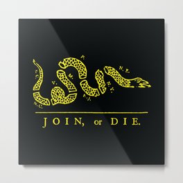 1754 Join or Die Snake Metal Print | Join, Live, 1754, Joinordie, Pieces, Sections, Nostalgic, Colonies, Free, Colonial 