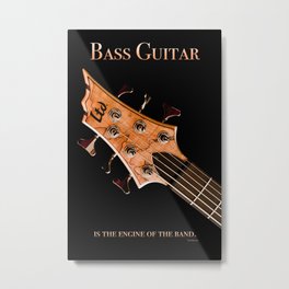 Engine of the Band (Color) Metal Print | Guitarist, Funk, Musiclover, Musician, Digital, Musicgift, Electricbass, Music, Bass, Band 