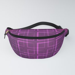 Overlapping Squares in  Purple Fanny Pack