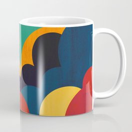 Cloud nine Coffee Mug | Smoke, Summer, Sun, Outdoor, Nature, Illustration, Fractal, Geometric, Graphicdesign, Rainbow 