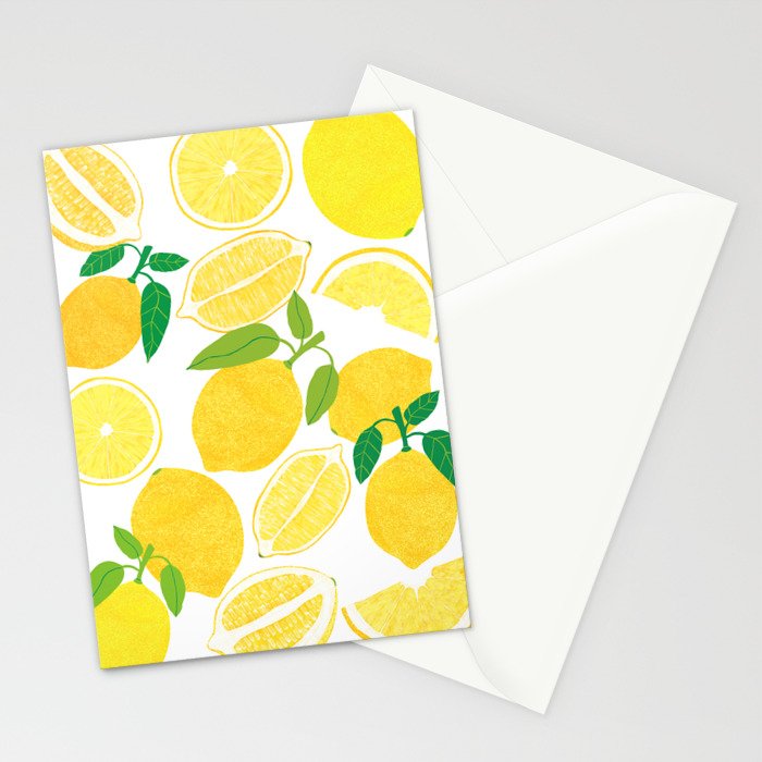Lemon Harvest Stationery Cards by leannesimpsonart | Society6