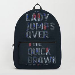 The quick brown foxy Lady - Tools Backpack | Color, Foxy, Lazy, Pangram, Screw, Cold, Language, Graphicdesign, Fox, Copy 