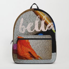 bella vita Backpack | Unbrella, Orange, Digital Manipulation, Pink, Pattern, Socks, Black, Pop Art, Dots, Color 