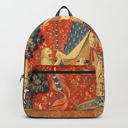 Lady and The Unicorn Medieval Tapestry Backpack | Drawing, Medieval, Lady, Unicorn, Vintage, Tapestry, Art 