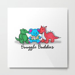 Snuggle Buddies Metal Print | Drawing, Digital 
