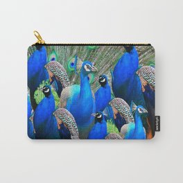 FLOCK OF BLUE PEACOCKS Carry-All Pouch