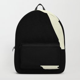v (BEIGE & BLACK LETTERS) Backpack | Letter, Cool, Classy, Font, Monogram, Alphabet, Design, Vletter, Customization, Personalize 
