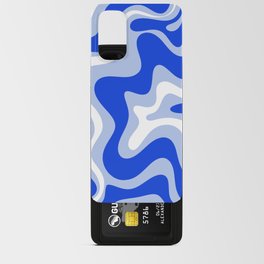 Retro Liquid Swirl Abstract Pattern Royal Blue, Light Blue, and White  Android Card Case | Graphicdesign, 80S, Blue, Abstract, Royal Blue, Hanukkah, Digital, Y2K, Trendy, Tie Dye 