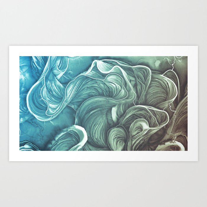 Mississippi River Meander Scars Fade Art Print by GeoCoe Society6