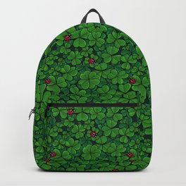 Find the lucky clover Backpack | Plant, Botanical, Vector, Illustration, Ink, Painting, Lucky, Clover, Leaf, Fourleaf 
