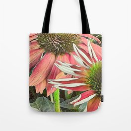 Echinacea I Red coneflowers art and decor  Tote Bag