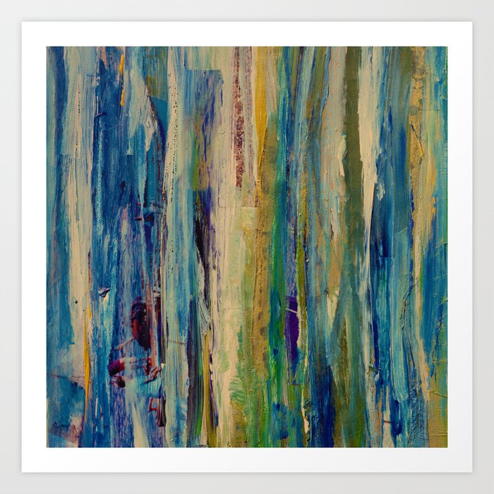 Abstract Forest At Sunrise Painting Art Print By Dec02 Society6